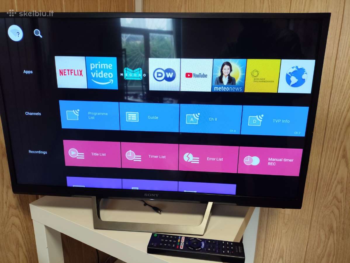 Sony 32" 82cm. Smart Wi-fi LED kaip naujas!