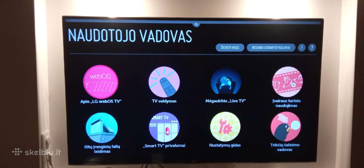Smart TV, 3D, Dvb-t2, LED, Wi-fi, Webos - nuotraukos Nr. 2