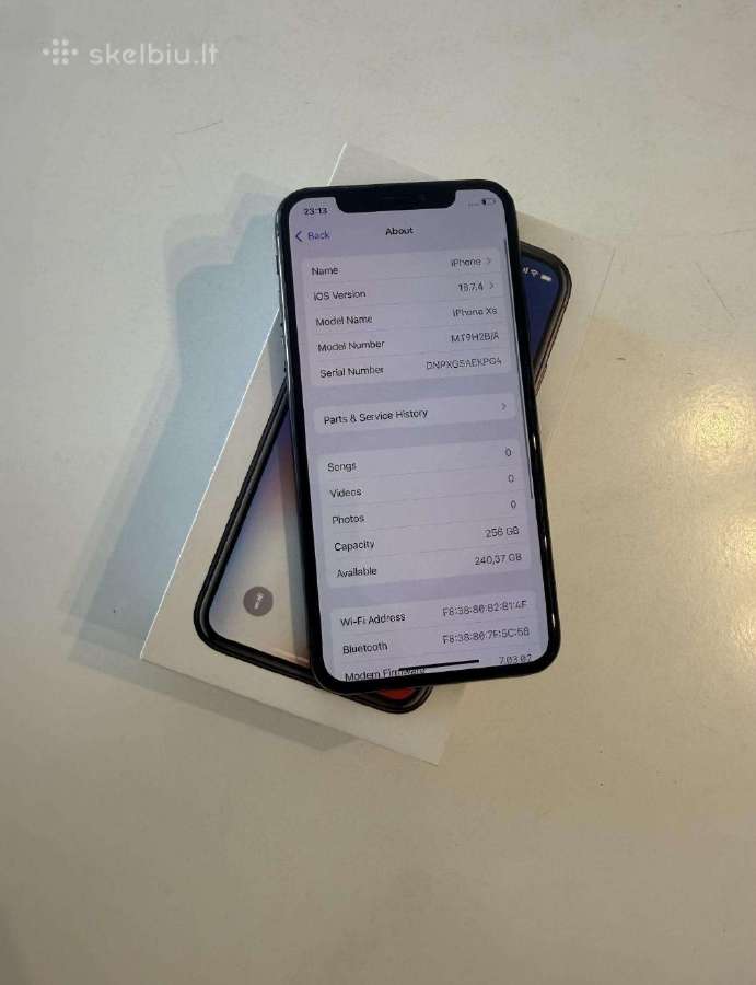Parduodu apple iPhone XS 256g.100%