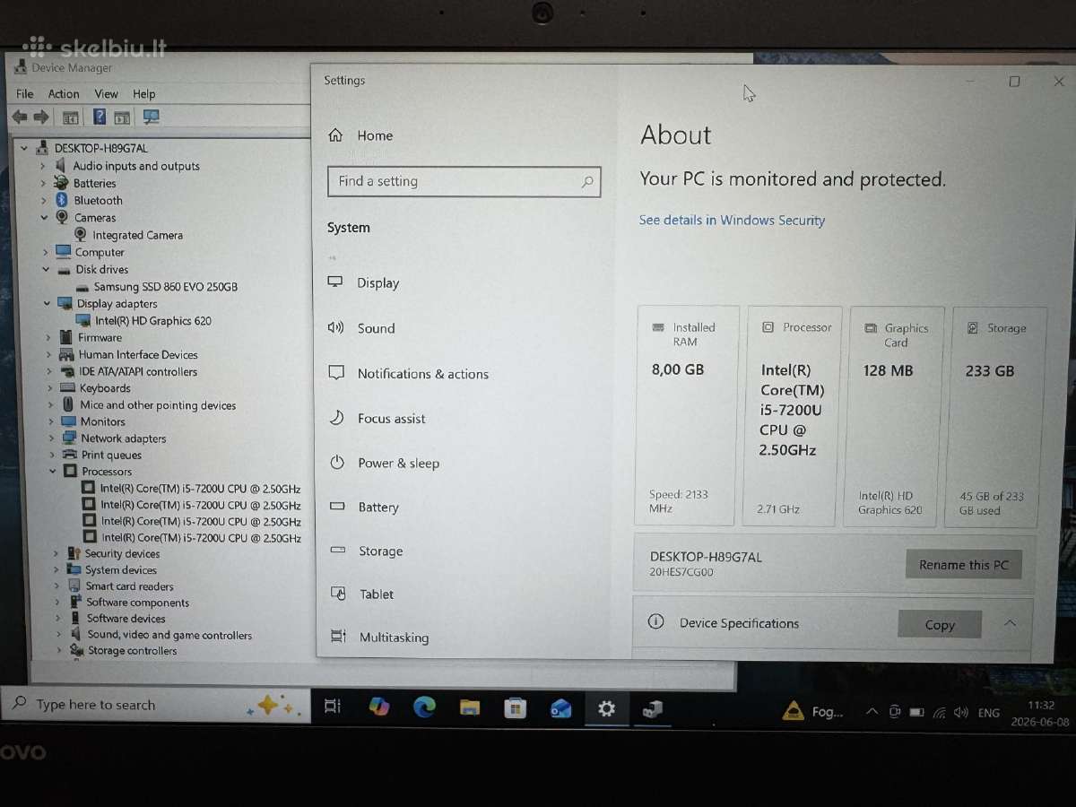 Lenovo Thinkpad T470 - nuotraukos Nr. 4