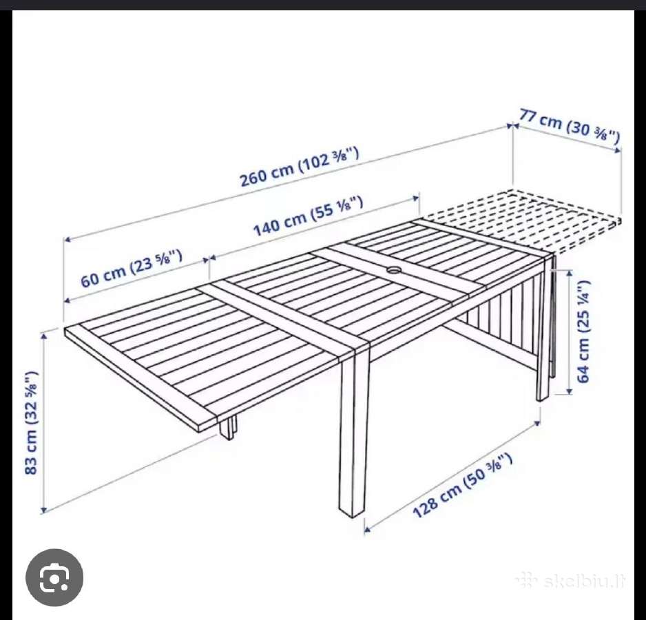 Ikea lauko valgomasis stalas - nuotraukos Nr. 4