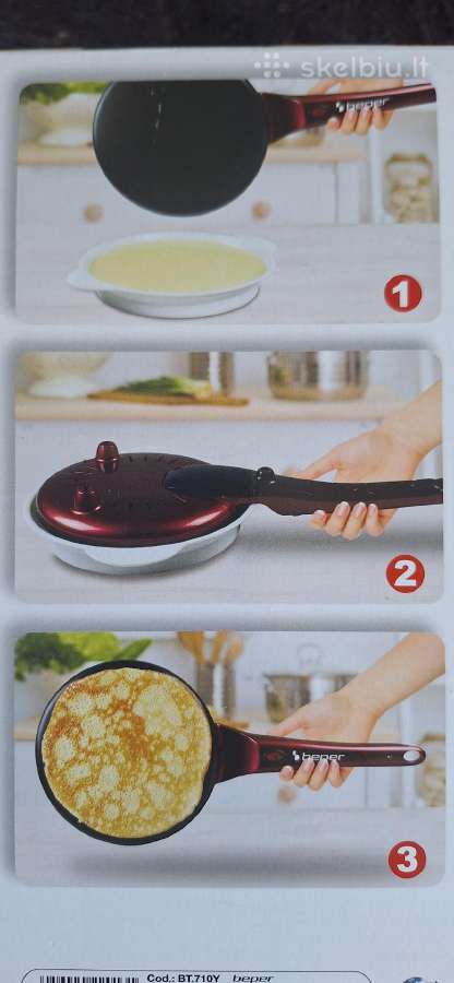 Blynų keptuvė Beper Creps - nuotraukos Nr. 3