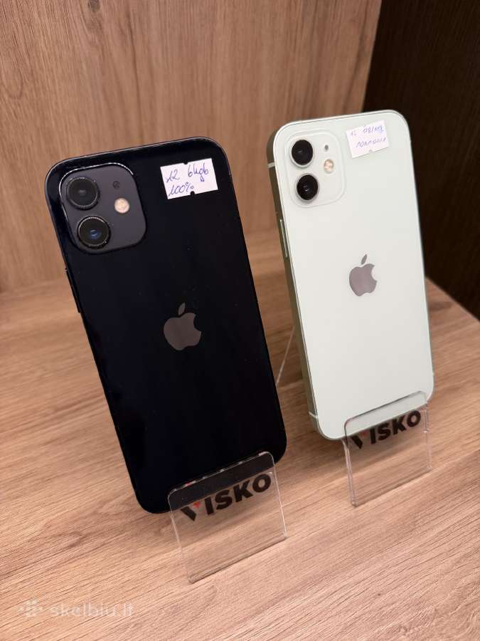Labai tvarkingi iPhone 12 128gb Baterija 100%