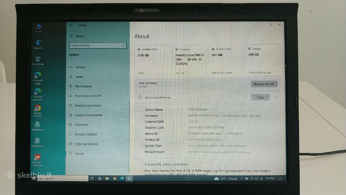 Lenovo T410, docking station, pakrovėjas - nuotraukos Nr. 8