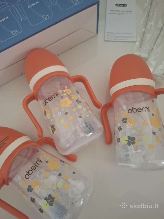 Oberni Baby Sippy Cup gertuvės, 3 vnt. rinkinys