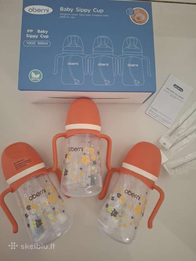 Oberni Baby Sippy Cup gertuvės, 3 vnt. rinkinys - nuotraukos Nr. 2
