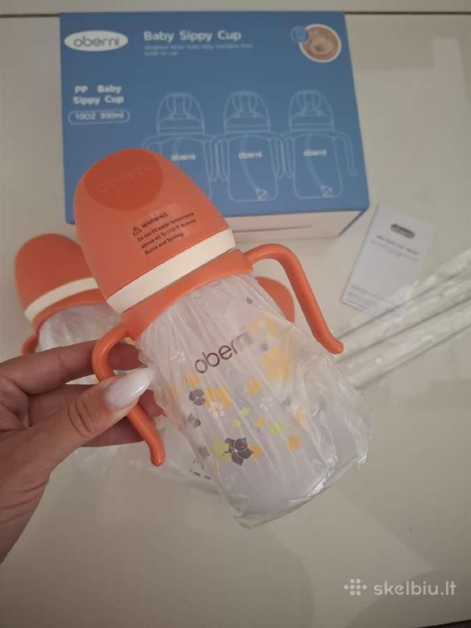 Oberni Baby Sippy Cup gertuvės, 3 vnt. rinkinys - nuotraukos Nr. 5