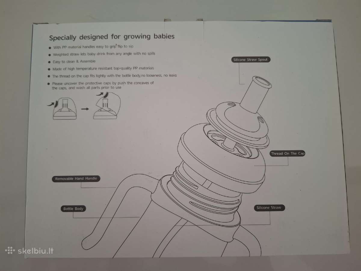 Oberni Baby Sippy Cup gertuvės, 3 vnt. rinkinys - nuotraukos Nr. 9