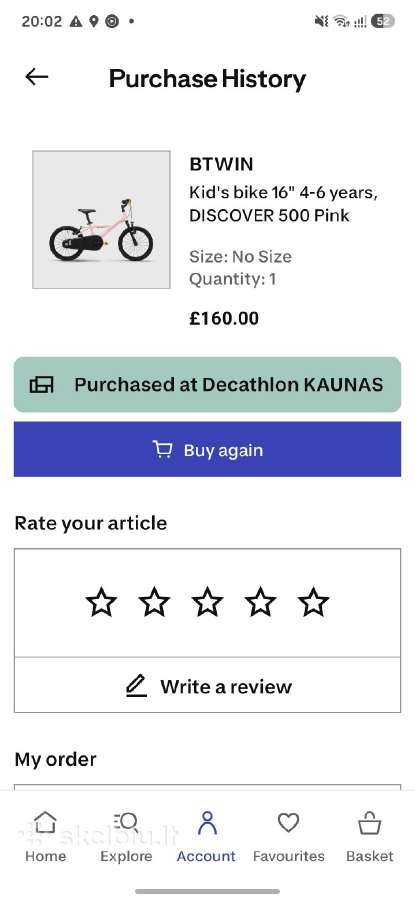 Btwin vaikiškas dviratis 16'' - nuotraukos Nr. 8