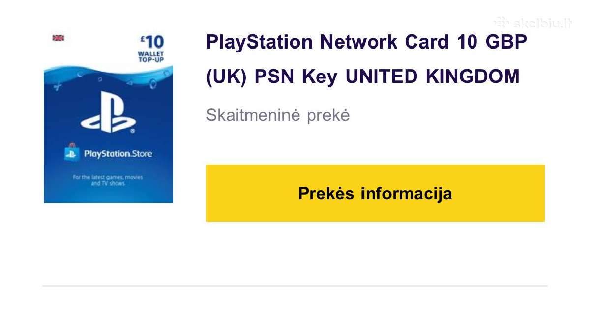 UK Psn 10eur gift card