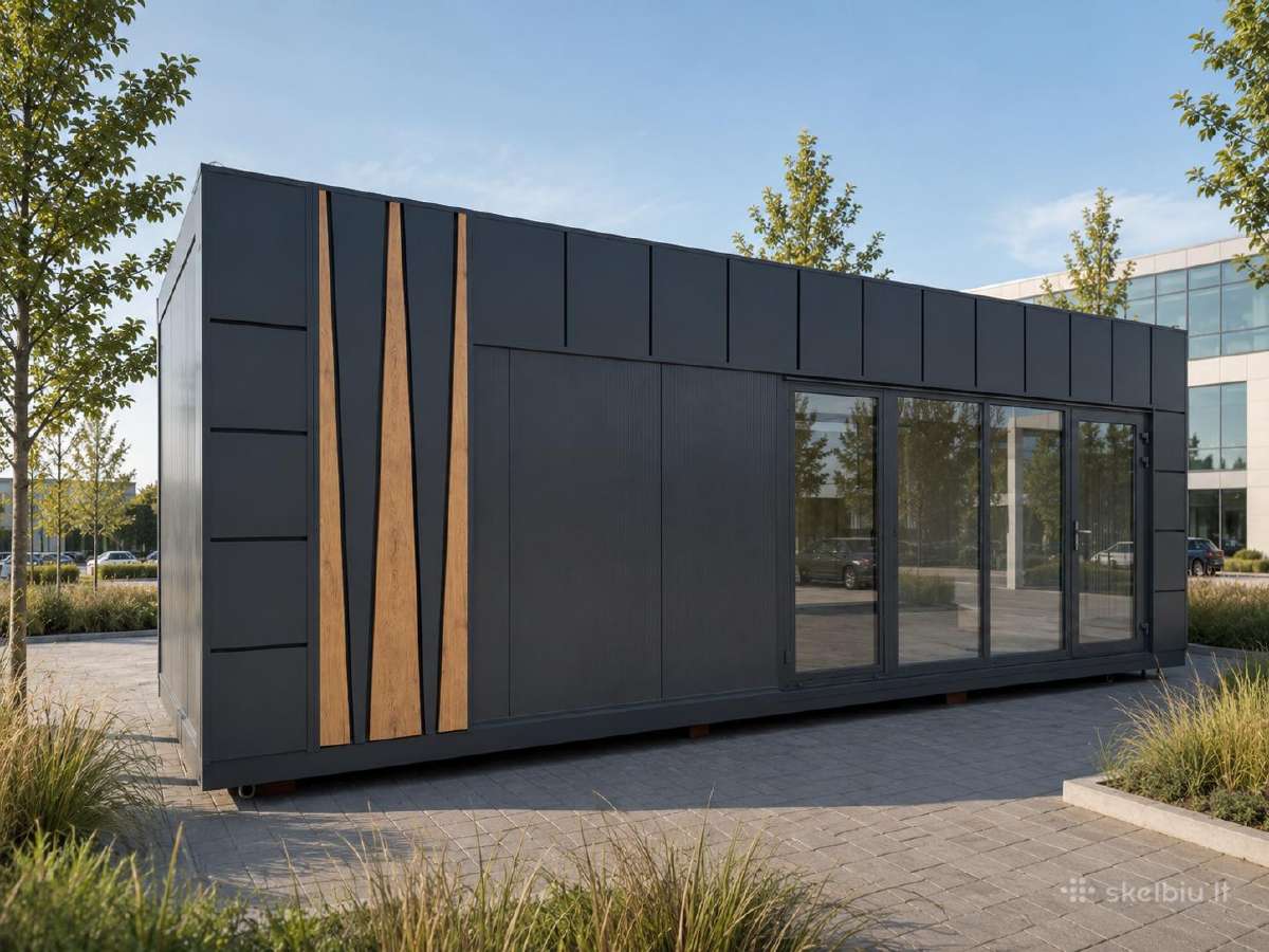 Modernus biuro modulis 24 m² Paruoštas išvežimui