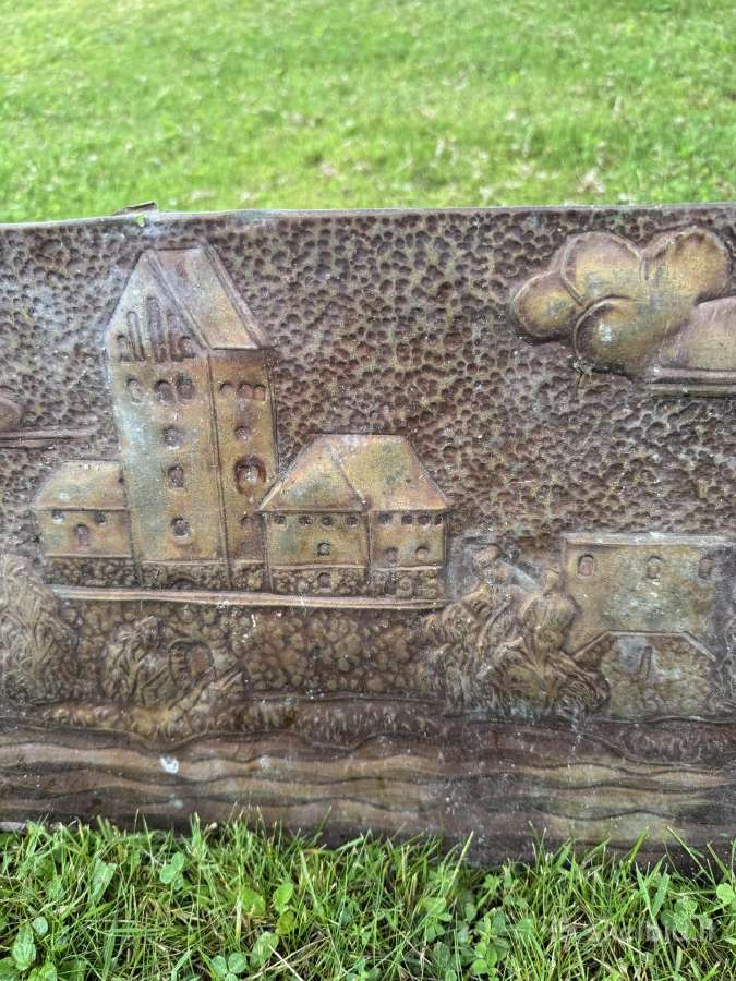 Vintage metalinis sieninis reljefas „pilis“ - nuotraukos Nr. 2