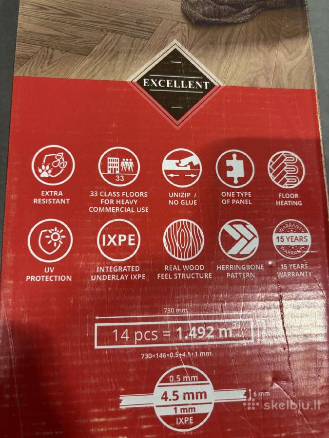 Vinilines Grindys Wr49801 730x146mm - nuotraukos Nr. 3
