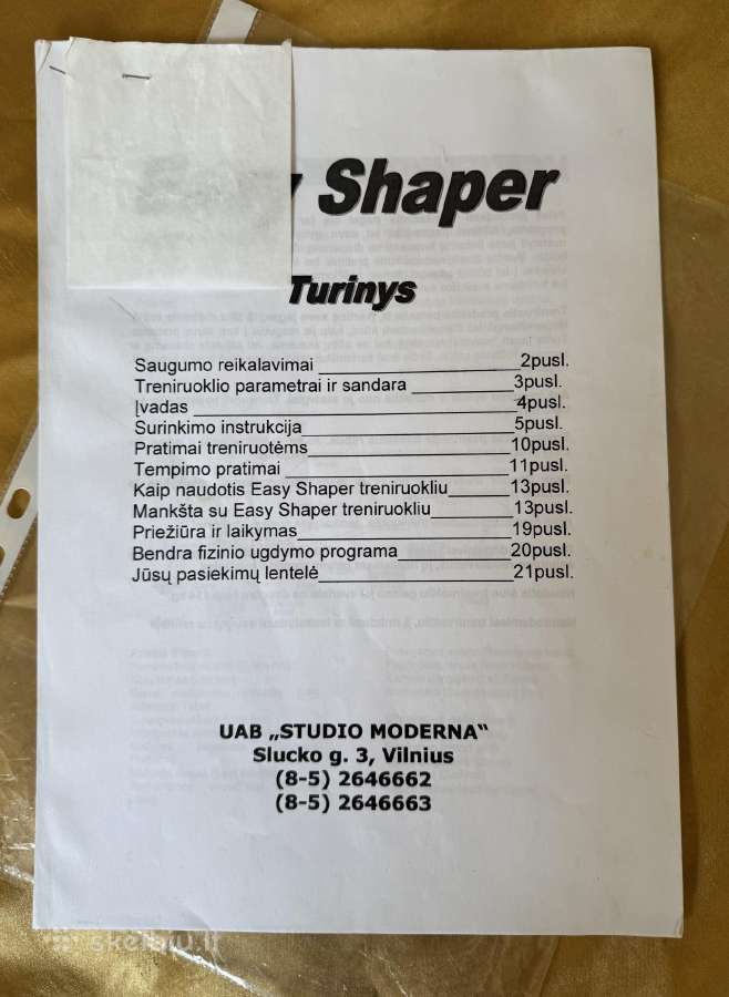Treniruoklis Easy Shaper. - nuotraukos Nr. 8