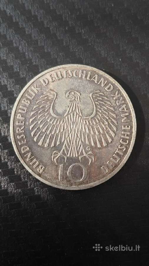 Vokietijos 10 sidabrinių markių 1972 m. - nuotraukos Nr. 2