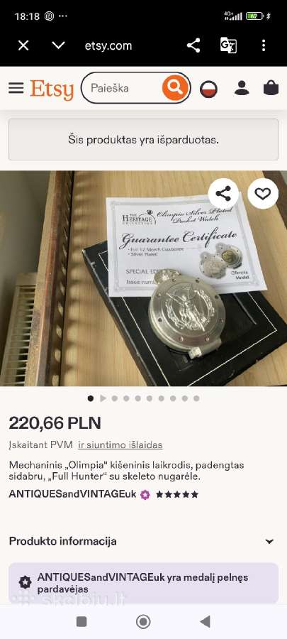 Kišeninis laikrodis - nuotraukos Nr. 11
