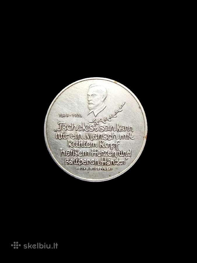 Vintažinis Stalo Medalis F.e.dzeržinskis VDR - nuotraukos Nr. 2