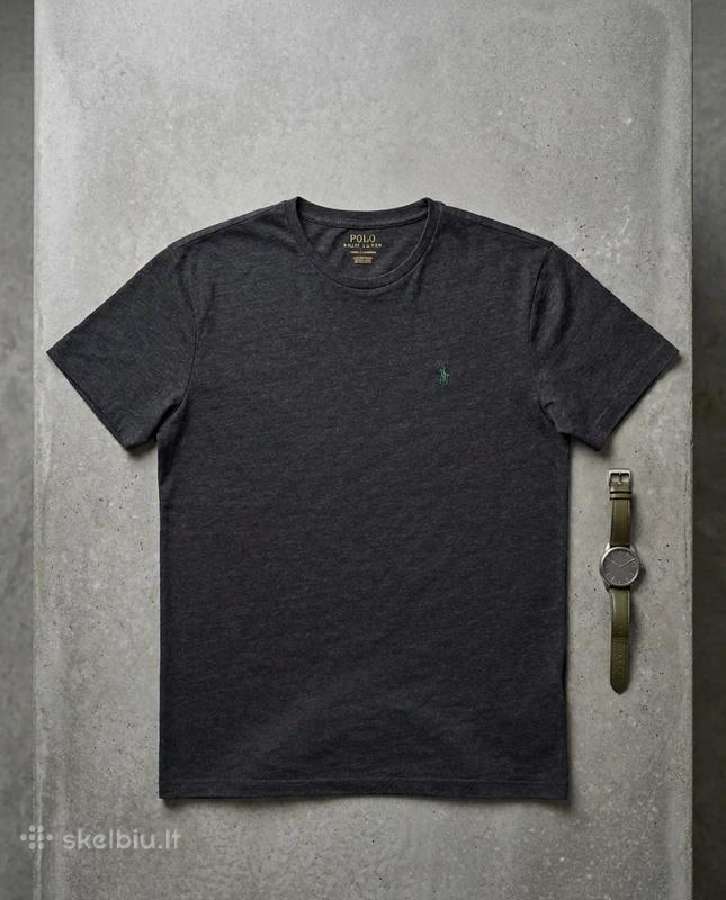 Polo Ralph Lauren tamsiai pilki marškinėliai