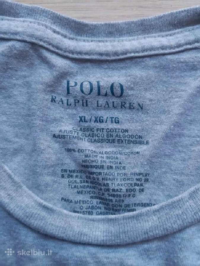 Polo Ralph Lauren pilki vyriški marškinėliai - nuotraukos Nr. 3