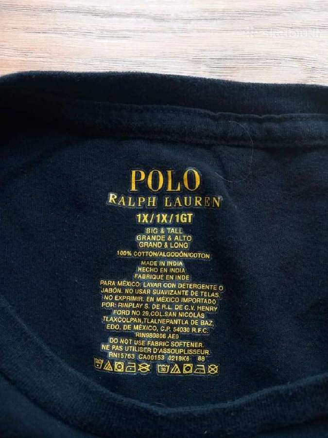 Polo Ralph Lauren juodi vyriški marškinėliai - nuotraukos Nr. 3