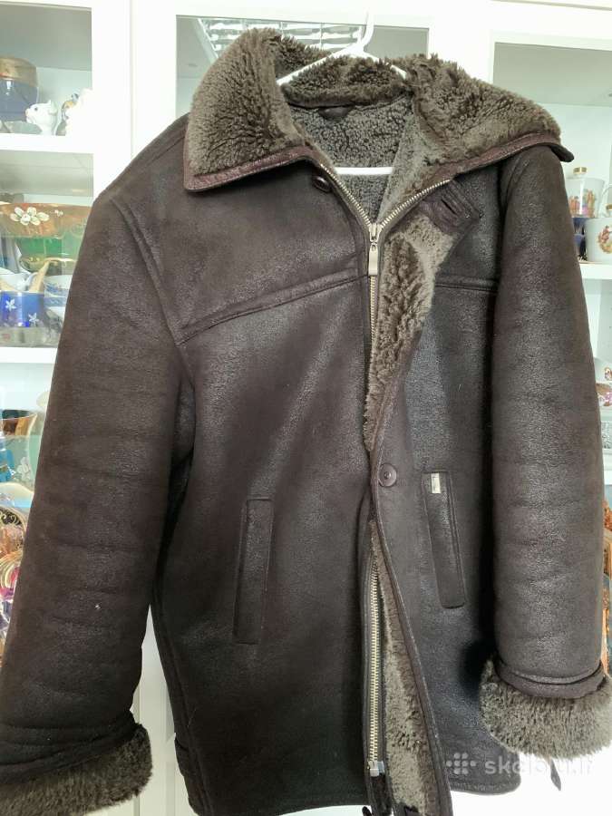 Vyriškas avikailio paltas, XL/XXL dydis