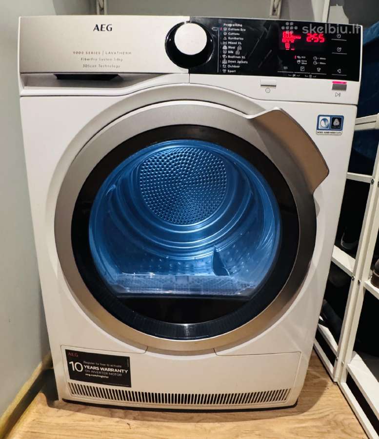 Aeg 9000 Series džiovyklė 8 kg, Heat Pump, 3dscan