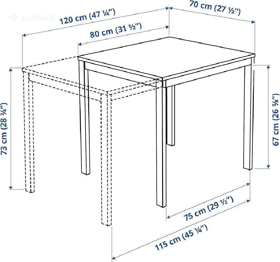Prasiilginantis Ikea stalas Vangsta - nuotraukos Nr. 3