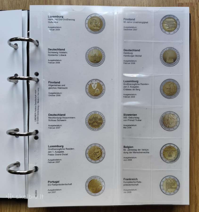 Albumai monetoms ir euro monetų rinkiniai - nuotraukos Nr. 7
