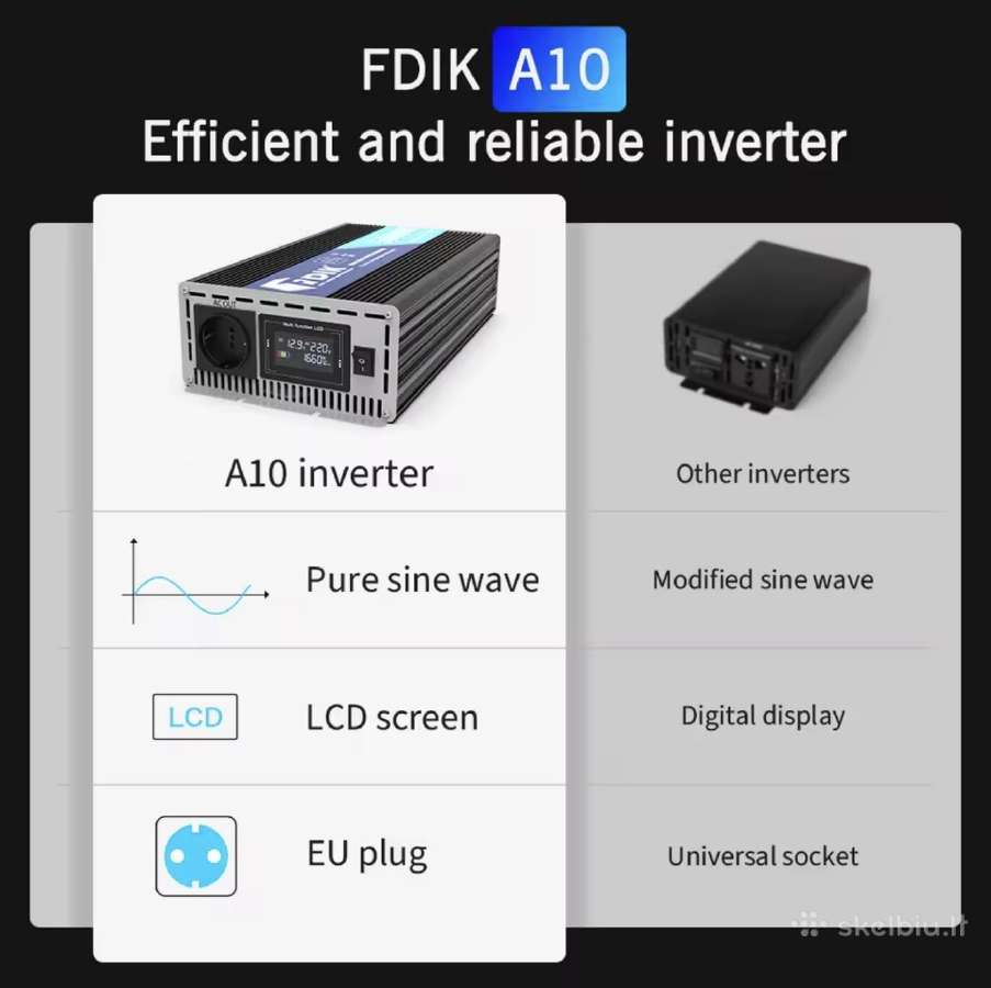 Fdik 5000w(2500w) inverteris/инвертор 12/24v - nuotraukos Nr. 4