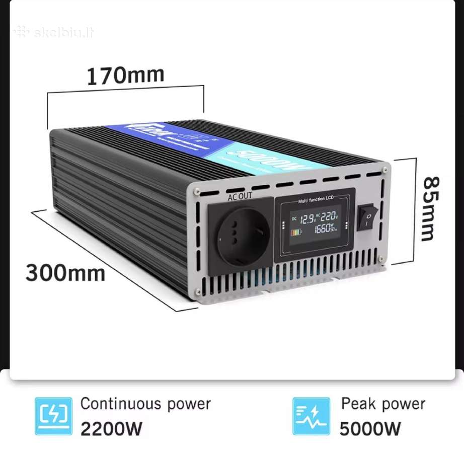 Fdik 5000w(2500w) inverteris/инвертор 12/24v - nuotraukos Nr. 6