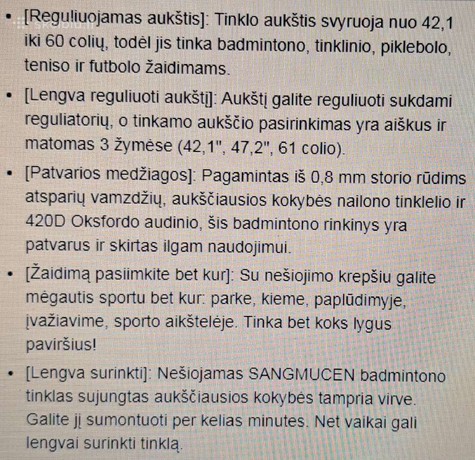 Naujas lauko badmintono kompl,stalo teniso raketės - nuotraukos Nr. 2
