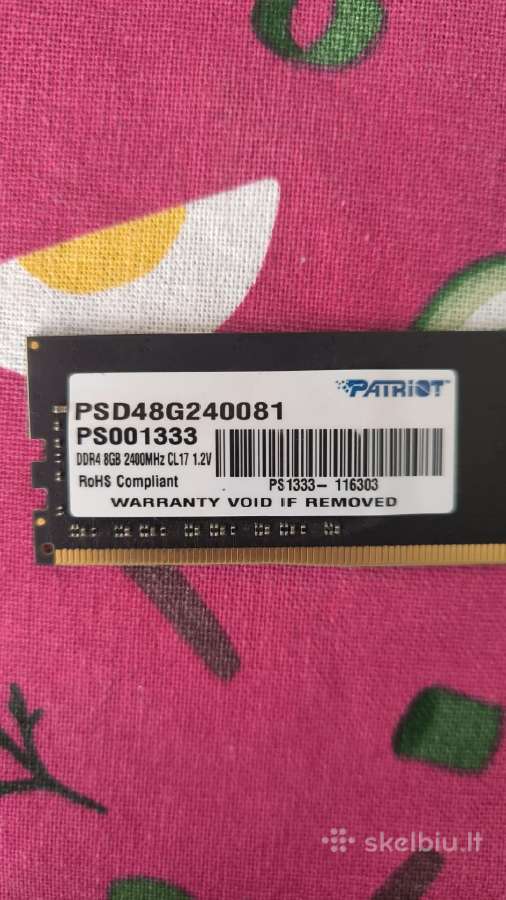 2x Patriot Ddr4 8gb 2400mhz RAM - 16gb komplektas