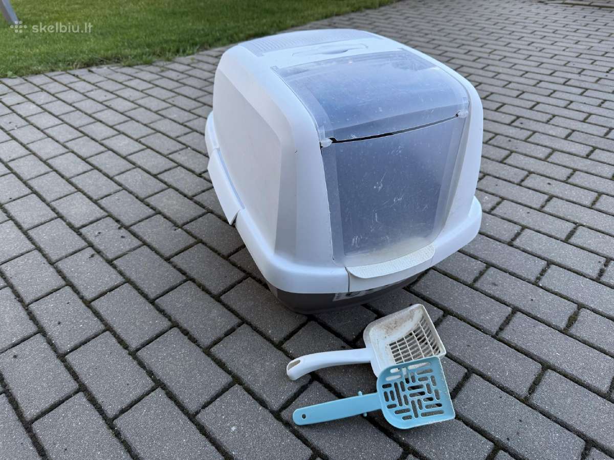 Tualetas su stogu katėms iMac 62x49.5x47.5cm pilka