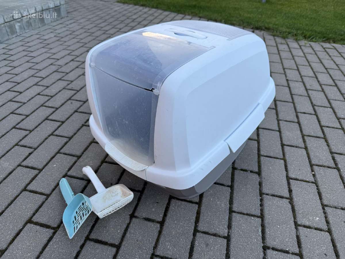 Tualetas su stogu katėms iMac 62x49.5x47.5cm pilka - nuotraukos Nr. 2