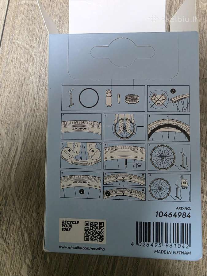 Nauja dviračio kamera Schwalbe Presta 40mm - nuotraukos Nr. 4
