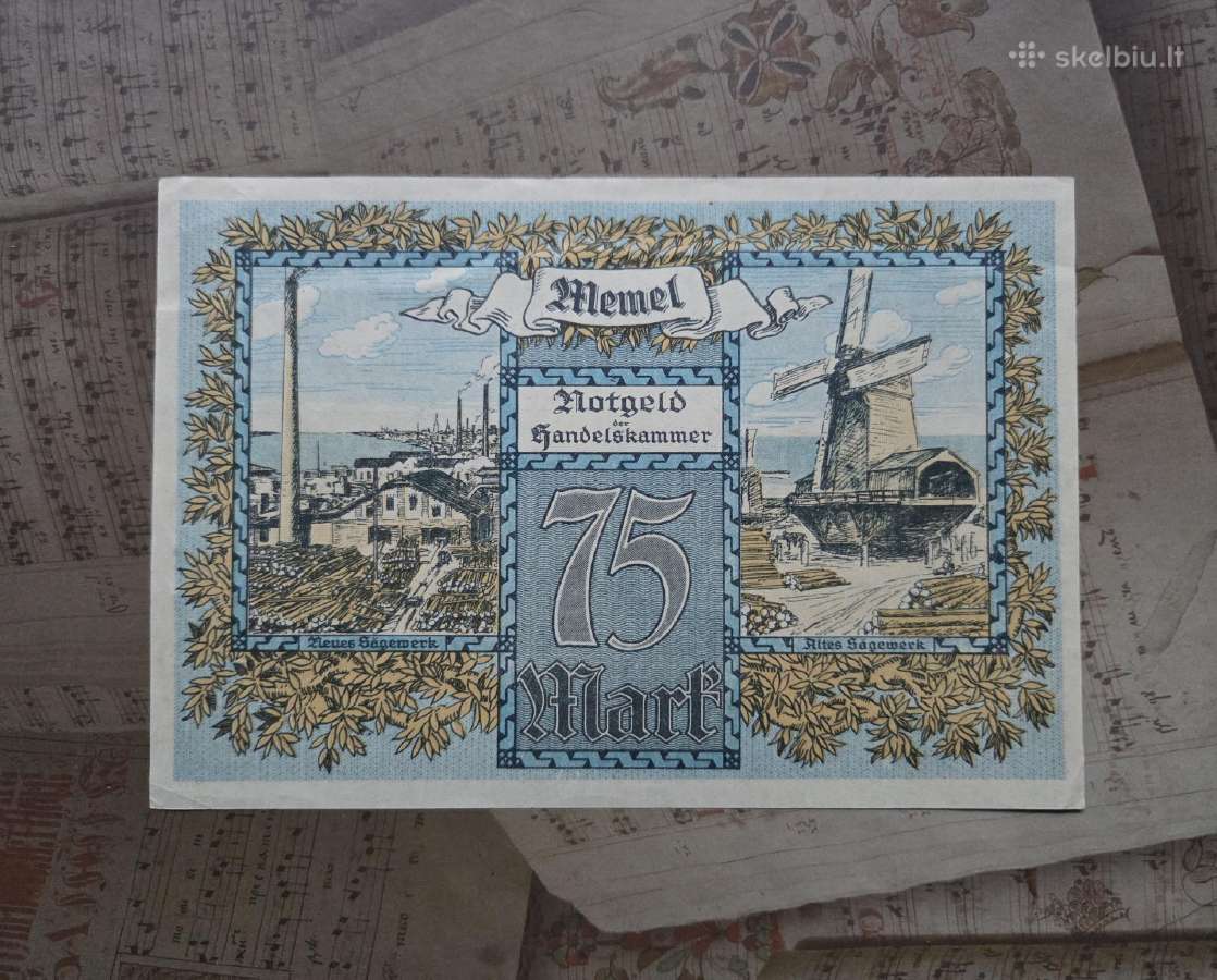 75 mark 1922 Memel Klaipėda
