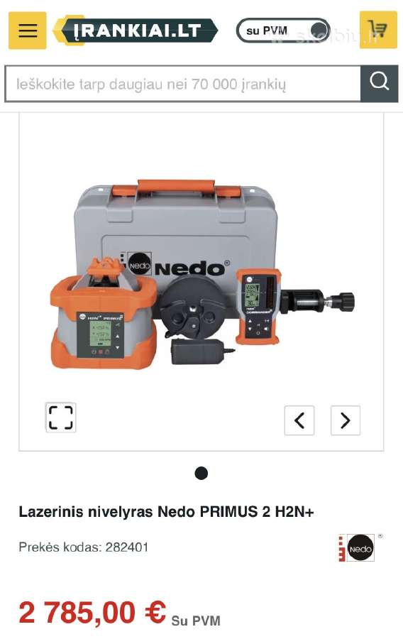 Lazerio nivelyras Nedo - nuotraukos Nr. 2