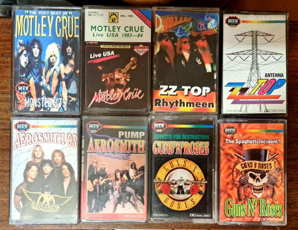 Motley Crue, Zz Top, Aerosmith, Guns'n'roses Mc's