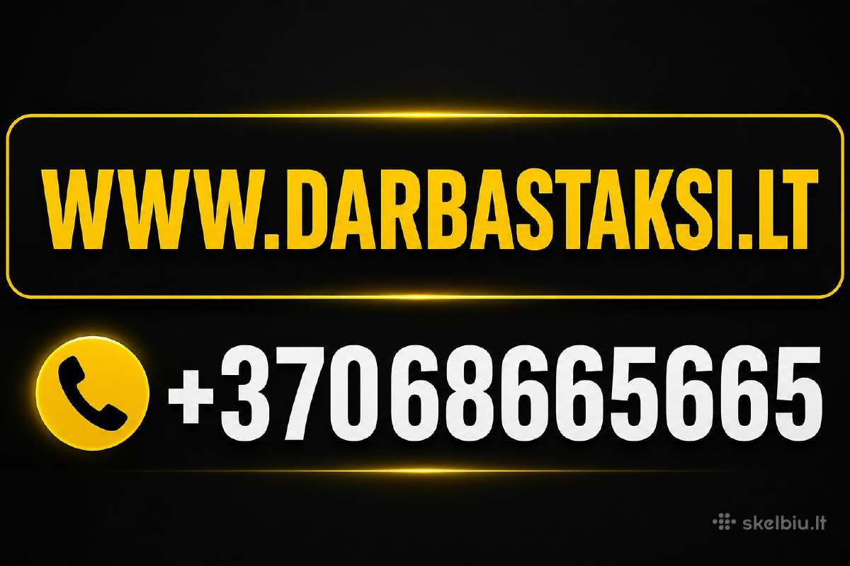 Taksi vairuotojo darbas Vilniuje ir Panevėžyje