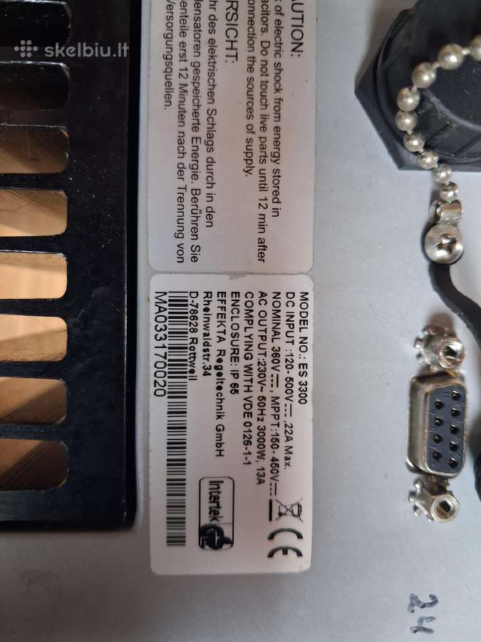 Parduodu vienfazi inverteri efekta 3,3kw - nuotraukos Nr. 2