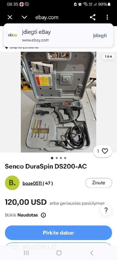 Senco Ds200-ac automatinis sraigtų suktuvas - nuotraukos Nr. 5