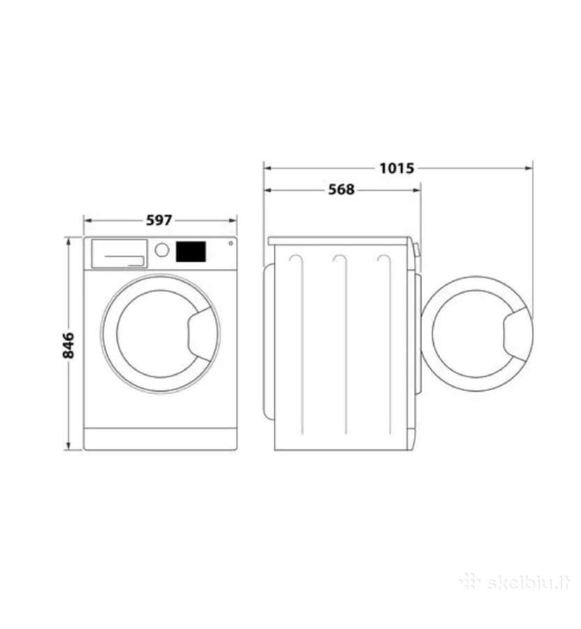 Nauja džiovyklė Indesit 8kg C Yd C82wwgl UK - nuotraukos Nr. 4