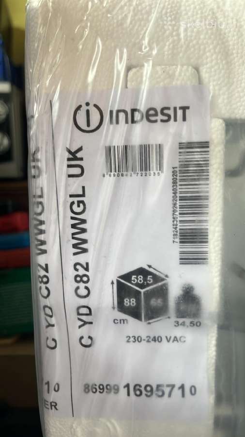 Nauja džiovyklė Indesit 8kg C Yd C82wwgl UK - nuotraukos Nr. 6