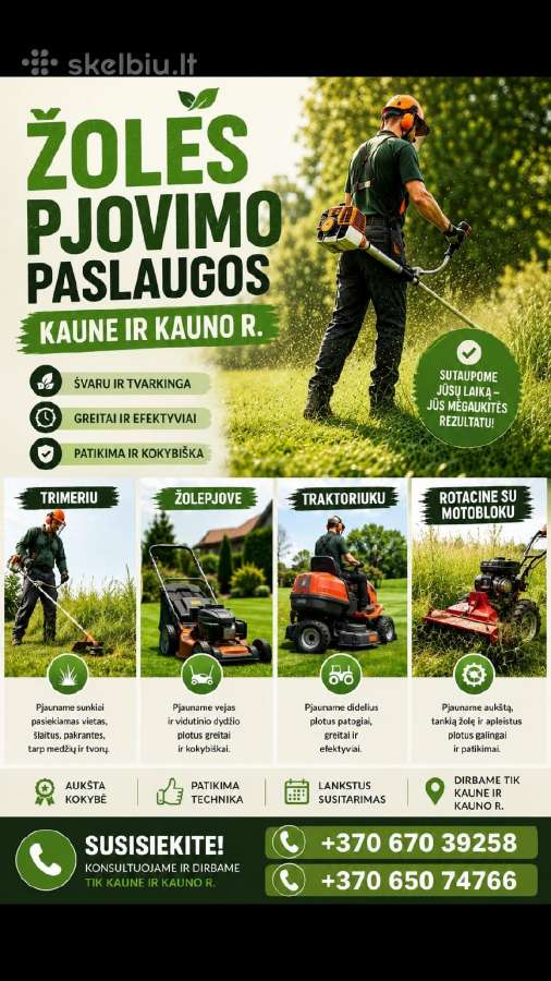 Pjaunam žolę Kaune ir Kauno.r