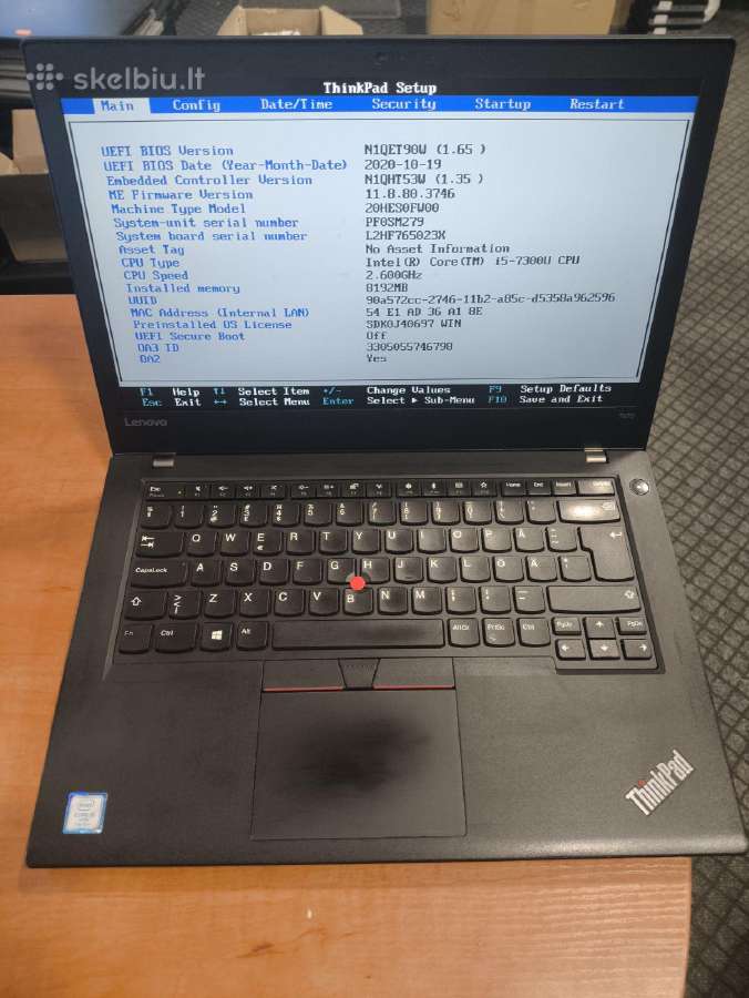 Thinkpad T470 14.0 Ips i5-7300u 8gb 256gb 25%