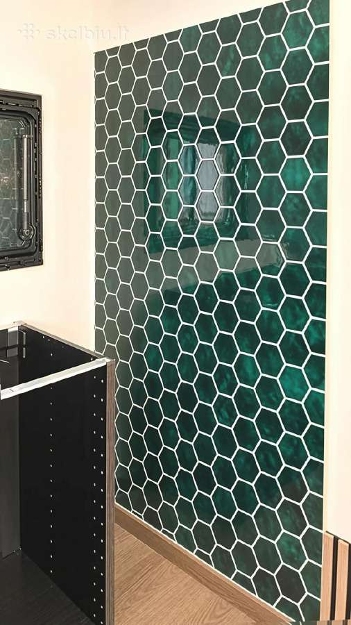 32vnt Lipnios 3D hexagon sienų plytelės