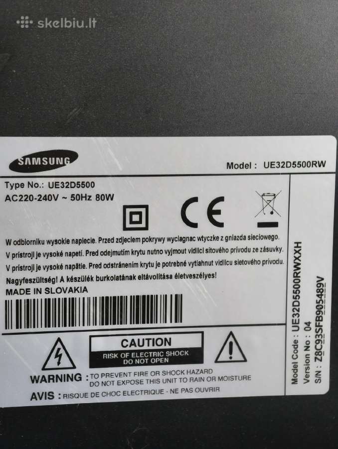Televizorius Samsung Ue32d5500 su defektu - nuotraukos Nr. 3