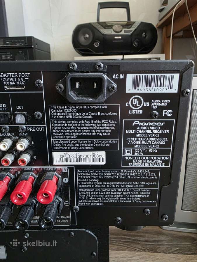 Receiver Pioneer Vsx-32 - nuotraukos Nr. 9