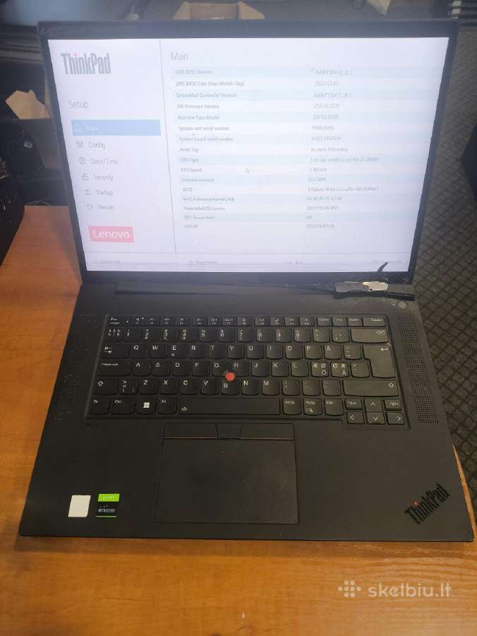 X1 Extreme Gen 4 i7-11800h 64gb 512gb Rtx 3050ti