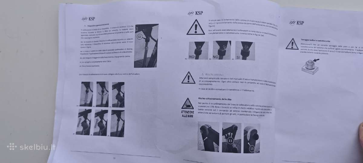 Mechaninis/hidraulinis slaugos keltuvas su diržu. - nuotraukos Nr. 10